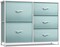 Sorbus Dresser with 5 Drawers - Storage Chest Organizer with Steel Frame, Wood Top, Handles, Fabric Bins